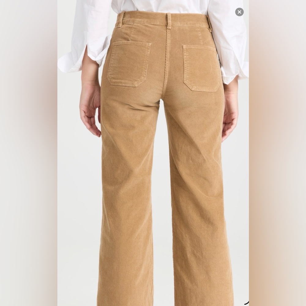 Nili Lotan Florence Wide-Leg Jeans in Camel Brown - Picture 3 of 11